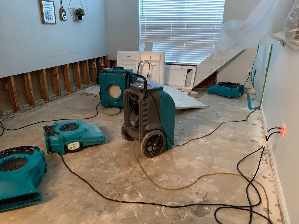 Dehumidifier in flood-cut room for Water Extraction & Removal in Scottdale